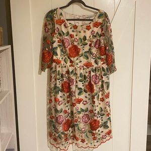 Multi colored floral dress